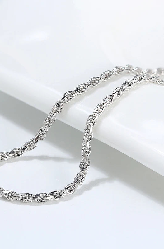 Rope Chain Halsband 1.7mm 925 Silver - Diamantslipad Unisex