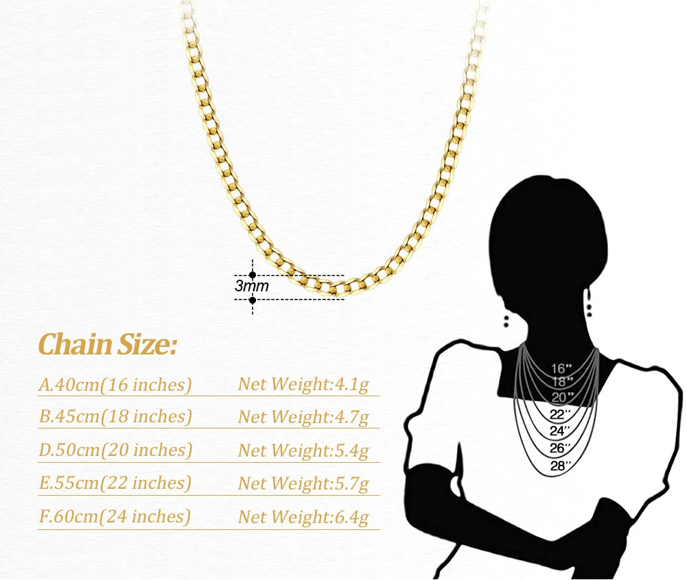 Cuban Link Armband 3-5mm Diamond Cut - 925 Silver 18K Guld