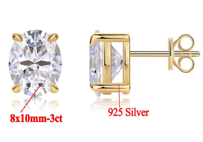 Moissanite Örhängen 1-3ct Pear Drop - 925 Sterling Silver Damörhängen