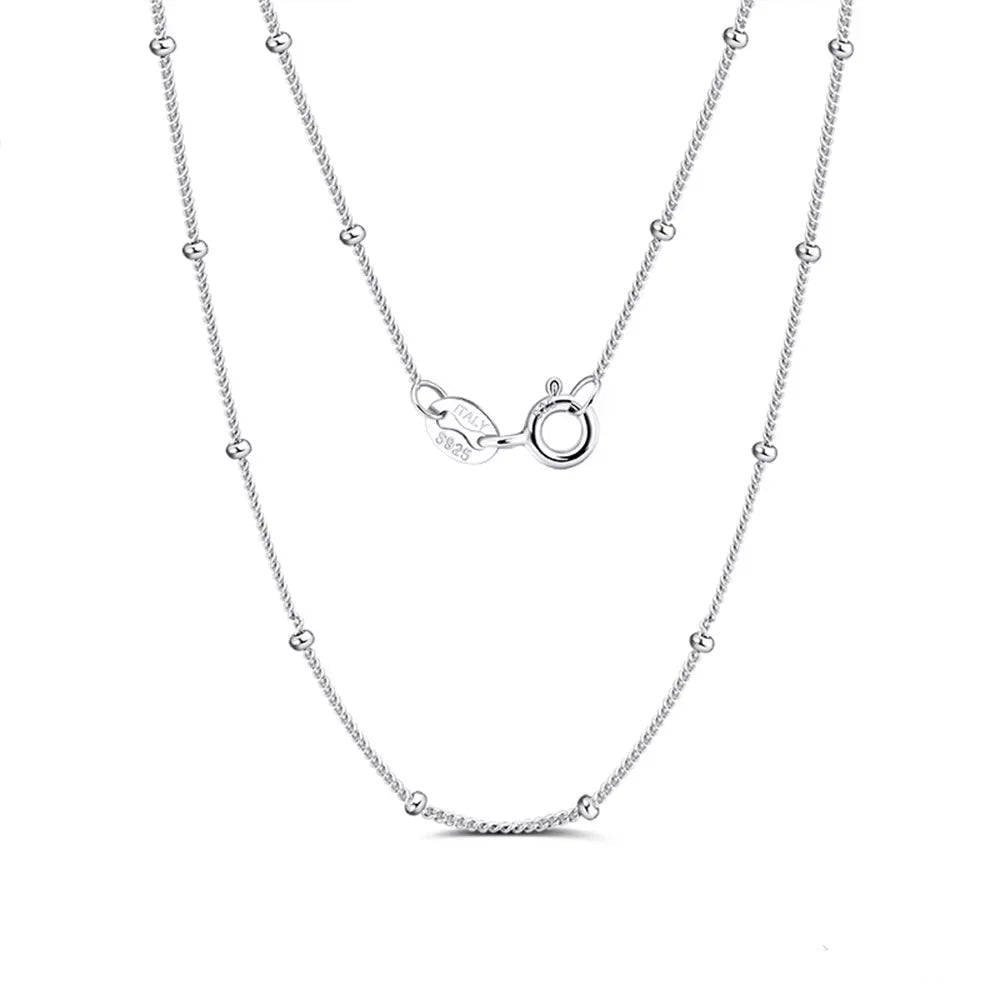 Satellite Chain Halsband 925 Silver - guldplätering Unisex 40-60cm
