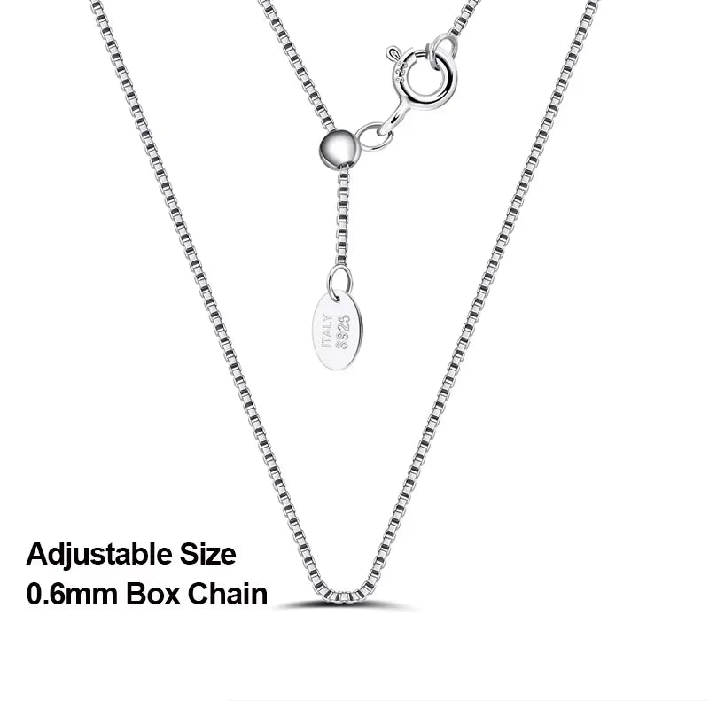 Box Chain Halsband 925 Sterling Silver - Guldpläterat Unisex