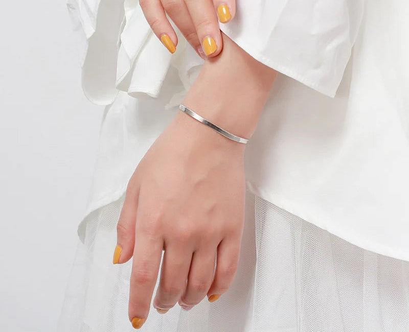 Herringbone Armband 3mm - 925 Silver 18K Guldplätering- unisex