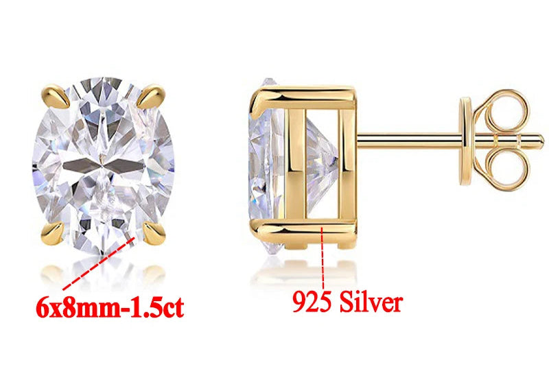 Moissanite Örhängen 1-3ct Pear Drop - 925 Sterling Silver Damörhängen