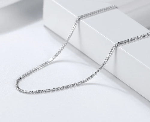 Chopin Chain Halsband 2mm 925 Silver - 14K Guldplätering Handgjort