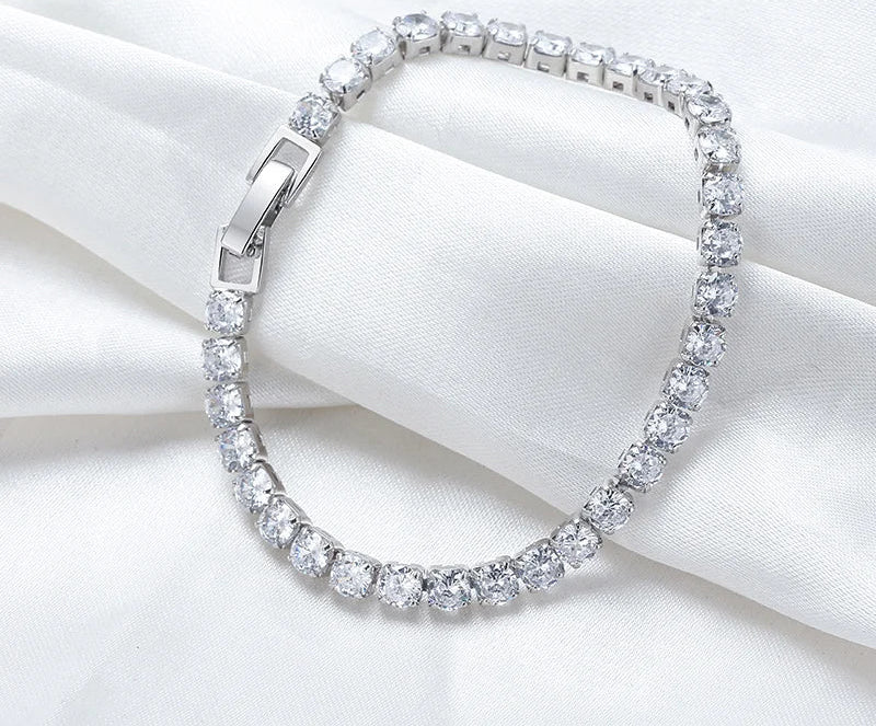 Tennis Armband 2-4mm Zirconia - 925 Silver 14K Guldplätering