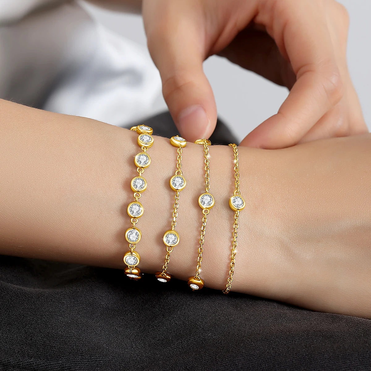 Armband i 925 Silver med Moissanite 0.5ct