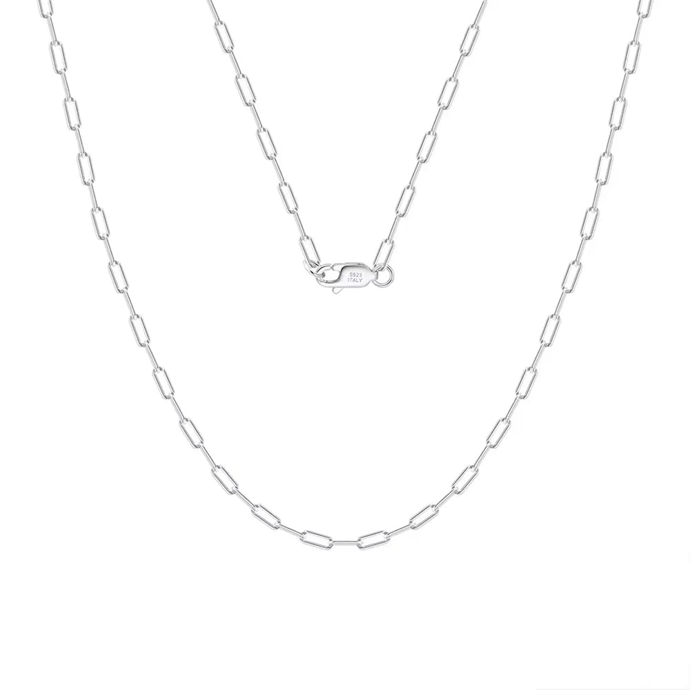 Paperclip Halsband - 925 Silver 18K Guldplätering Unisex