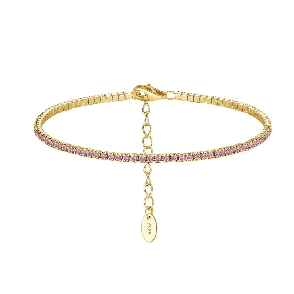 Tennis Armband 1.5mm Zirconia - 925 Silver 14K Guldplätering