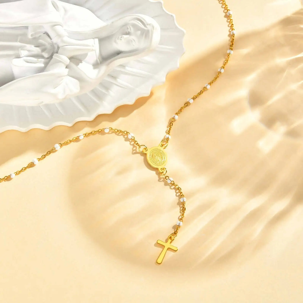 Jungfru Maria Halsband - 18K Guldplätering Y-form