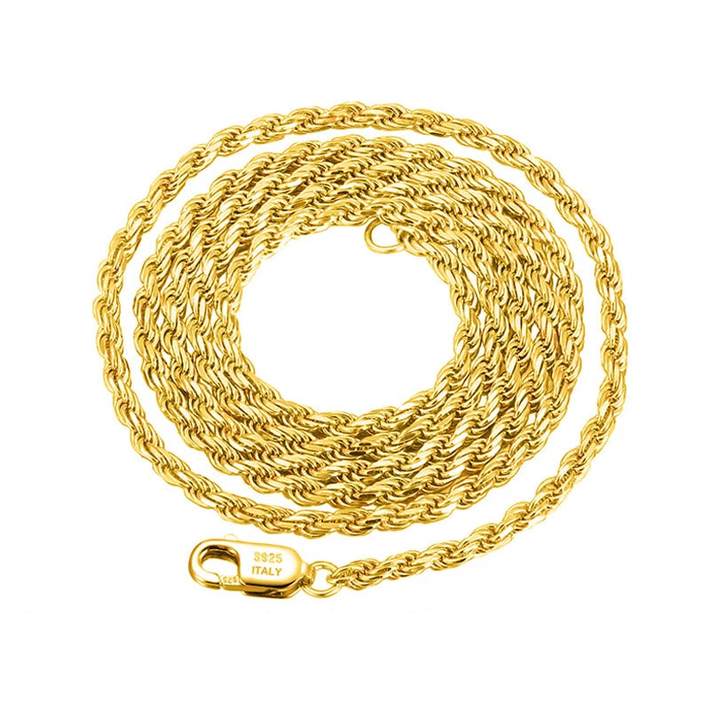 Rope Chain Halsband 1.7mm 925 Silver - Diamantslipad Unisex