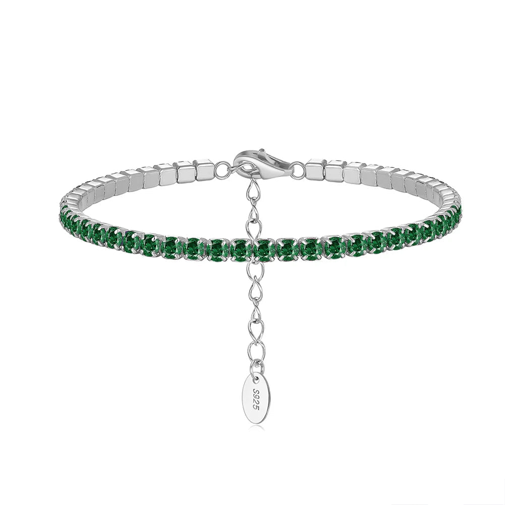 Tennis Armband 3mm Zirconia - 925 Silver 14K Guldplätering