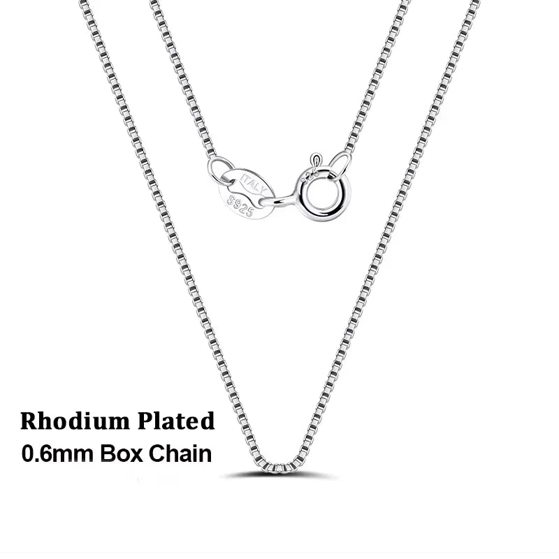 Box Chain Halsband 925 Sterling Silver - Guldpläterat Unisex