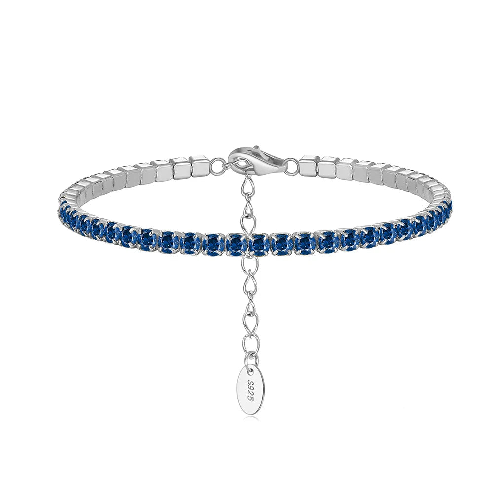 Tennis Armband 3mm Zirconia - 925 Silver 14K Guldplätering