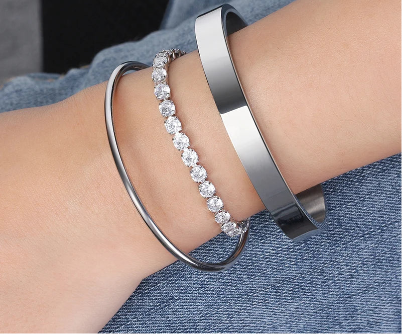 Tennis Armband 2-4mm Zirconia - 925 Silver 14K Guldplätering