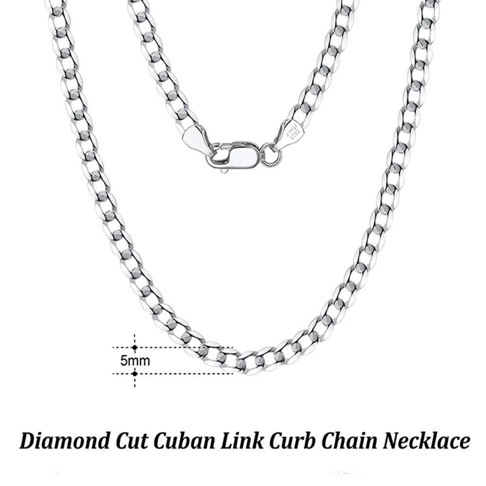 Cuban Link Armband 3-5mm Diamond Cut - 925 Silver 18K Guld