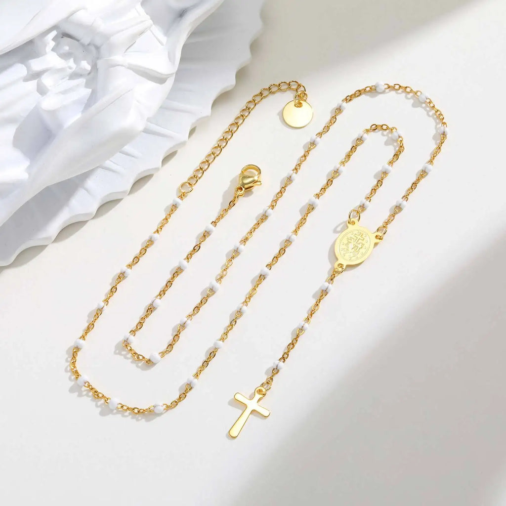 Jungfru Maria Halsband - 18K Guldplätering Y-form