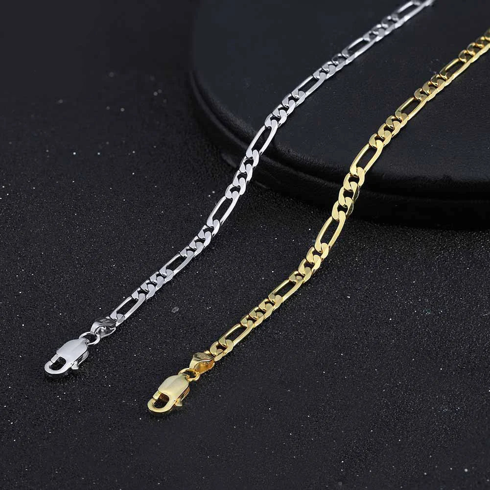 Figaro Armband 5mm 925 Silver - 18K Guldplätering Damarmband 21.5cm