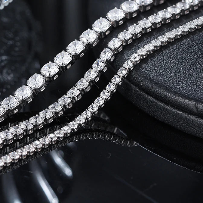 Tennis Armband 2-4mm Zirconia - 925 Silver 14K Guldplätering