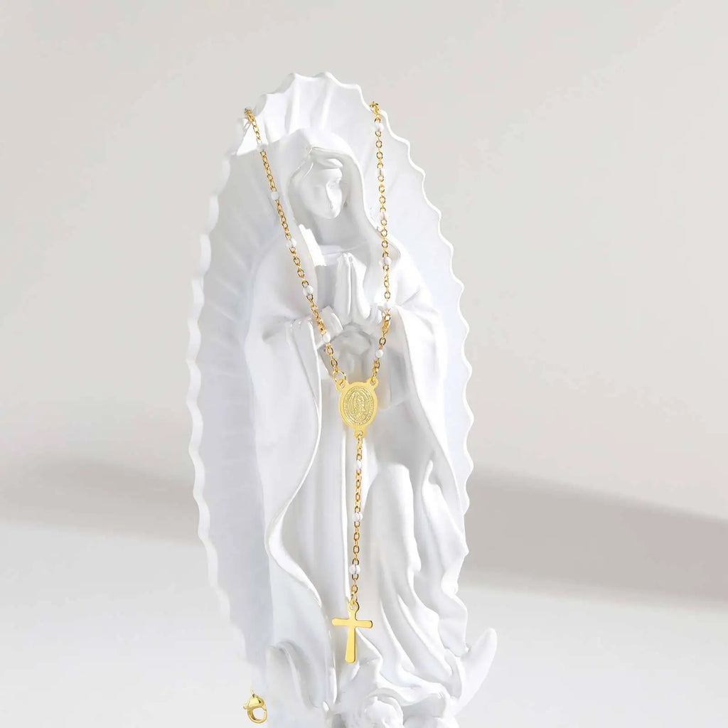 Jungfru Maria Halsband - 18K Guldplätering Y-form