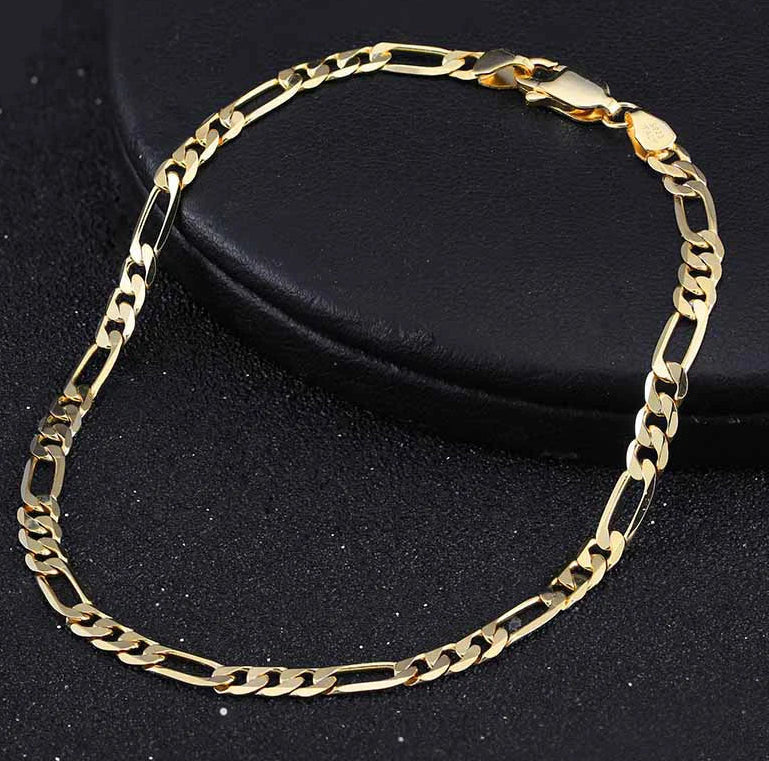 Figaro Armband 5mm 925 Silver - 18K Guldplätering Damarmband 21.5cm