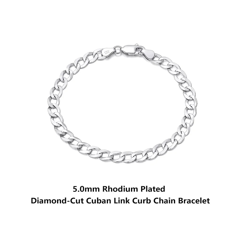 Cuban Chain Armband 3mm 925 Silver - 18K Guldplätering Unisex
