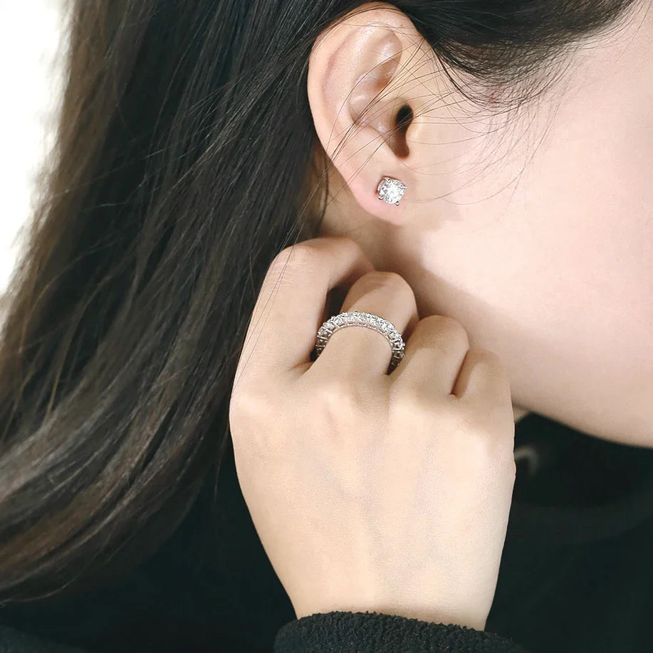 Moissanite Evighetsring 2.2ct - 925 Silver 18K Guldplätering