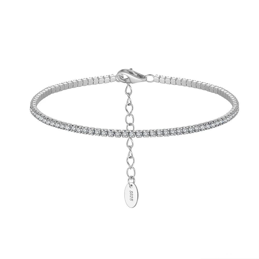 Tennis Armband 1.5mm Zirconia - 925 Silver 14K Guldplätering