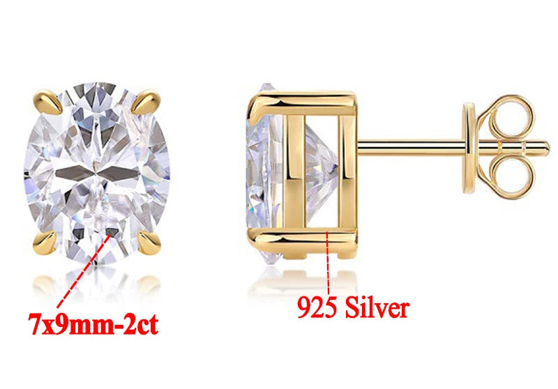 Moissanite Örhängen 1-3ct Pear Drop - 925 Sterling Silver Damörhängen